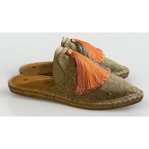 SILVIA COBOS SUNRISE TASSEL ESPADRILLE MULES  Multicolor Women's Size 9 NNB